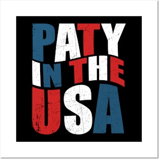 Party In The Usa 4Th Of July Preppy Smile Shirts Men Women Posters and Art